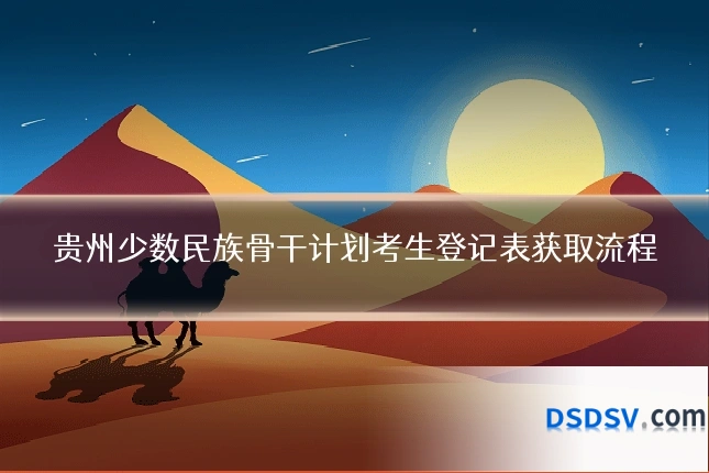 贵州少数民族骨干计划考生登记表获取流程