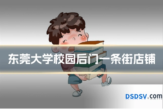 东莞大学校园后门一条街店铺