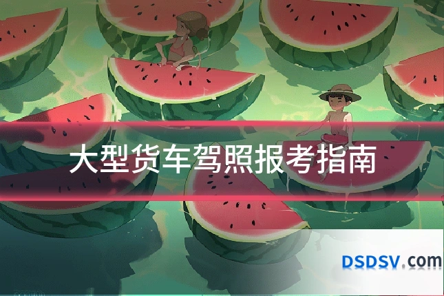 大型货车驾照报考指南