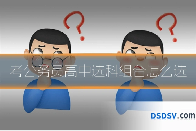 考公务员高中选科组合怎么选