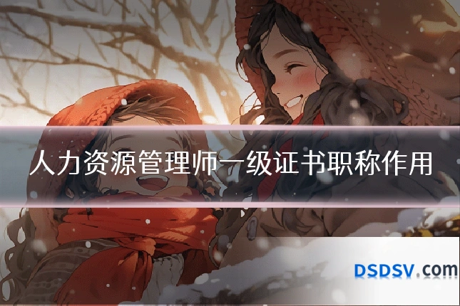 人力资源管理师一级证书职称作用