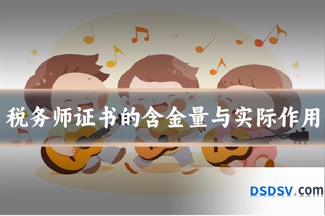 税务师证书的含金量与实际作用