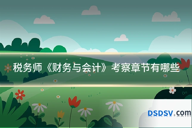 税务师《财务与会计》考察章节有哪些