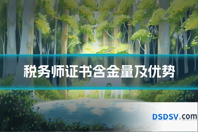 税务师证书含金量及优势
