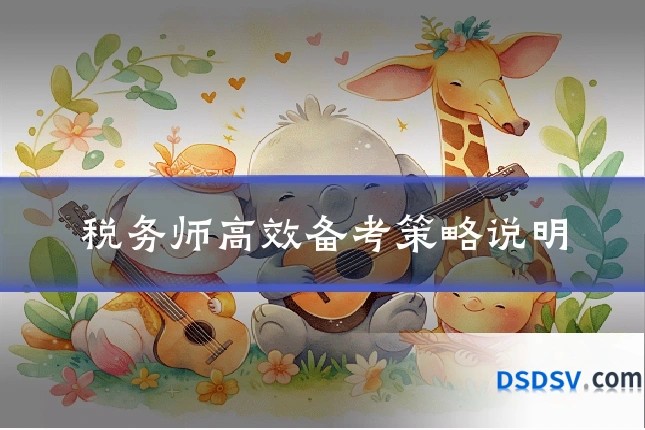 税务师高效备考策略说明