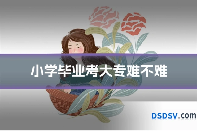 小学毕业考大专难不难