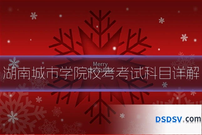湖南城市学院校考考试科目详解