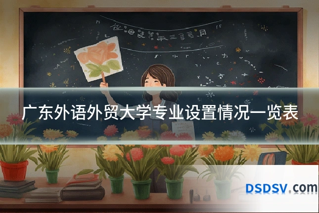 广东外语外贸大学专业设置情况一览表