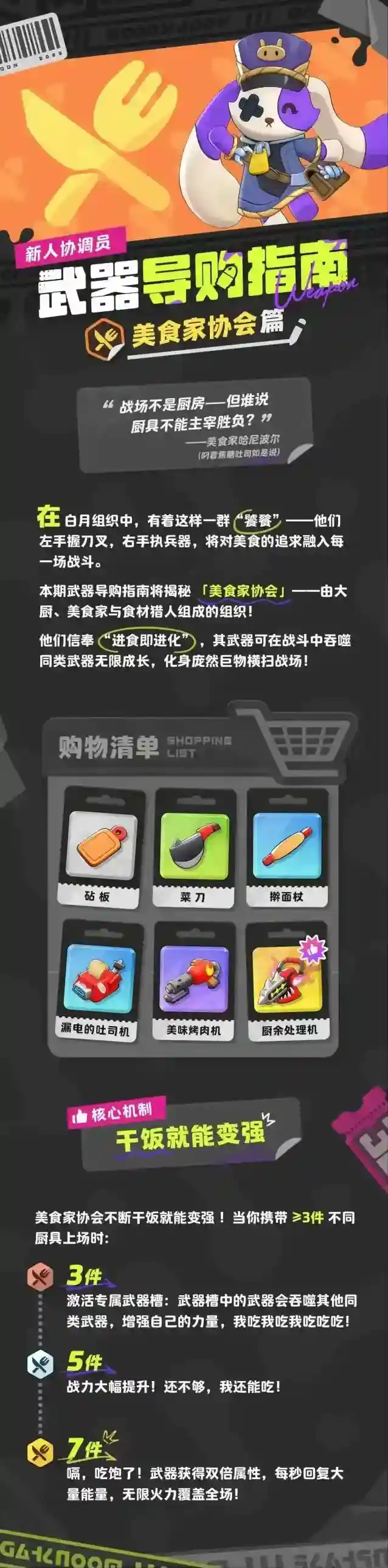 武器导购指南-美食家协会篇