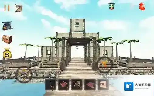 木筏海上生存岛屿