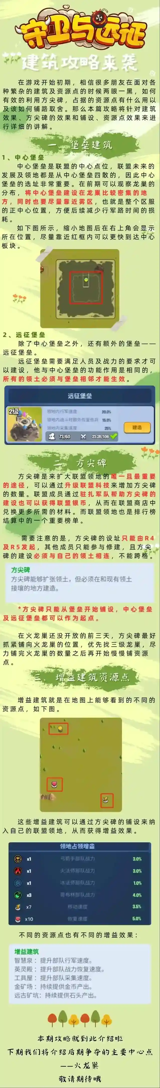 《守卫与远征》建筑效果&资源点效果解析（上）