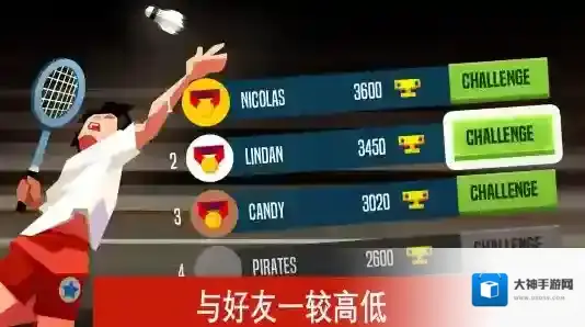 羽毛球高高手击球