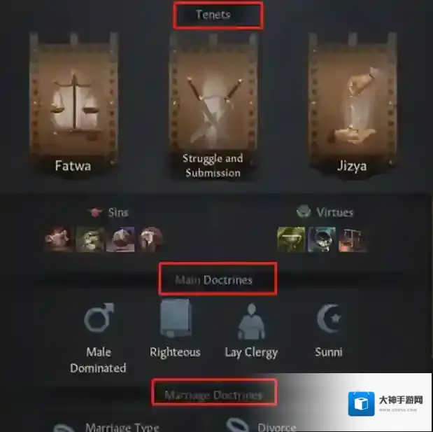 十字军之王3 教条和核心教义是什么