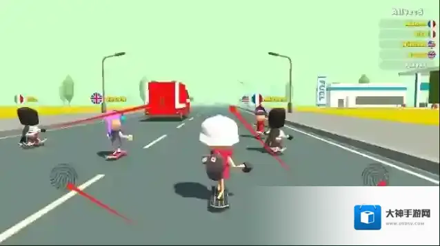 滑板小子比赛躲避