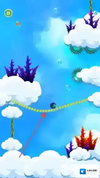 滚动的绳索天空场景