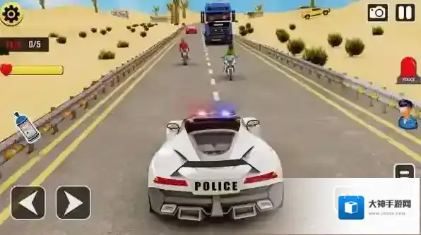 警车特技巨型坡道坡道