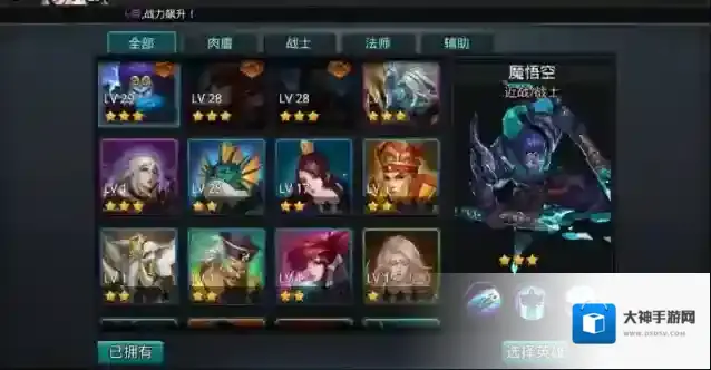 乱斗西游升级在哪