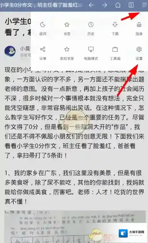 Via浏览器设置