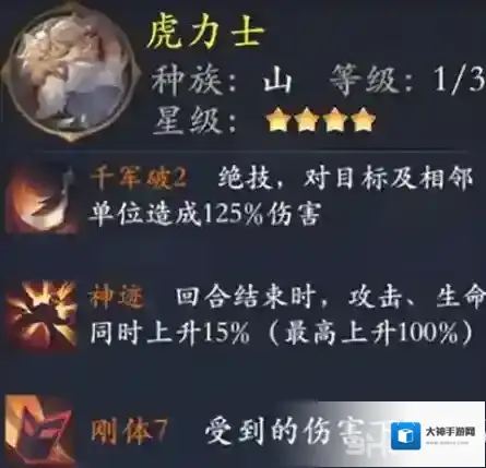 长安幻世绘虎力士怎么样 山系虎力士属性解析攻略