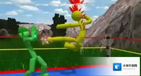 曲棍球手摔跤竞技