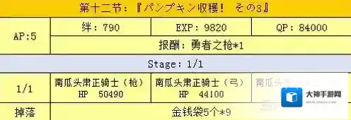 fgo万圣节二期复刻第十二节配置介绍 第十二节掉落一览